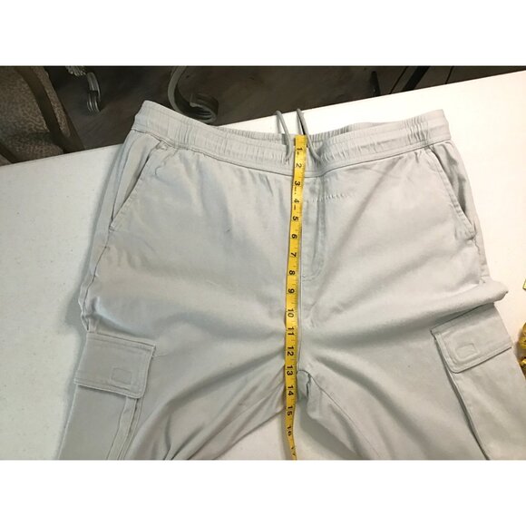 AND NOW WHAT- MENS LIGHT GREY PULLOVER ELASTIC WAIST TAPPER LEG PANTS X-LARGE - Picture 7 of 8
